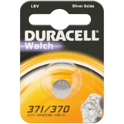 Duracell 371/370 SR920SW 280-31 1.55v Silver Oxide Watch Battery Duracell 371/370 SR920SW 280-31 1.55v Silver Oxide Watch Battery