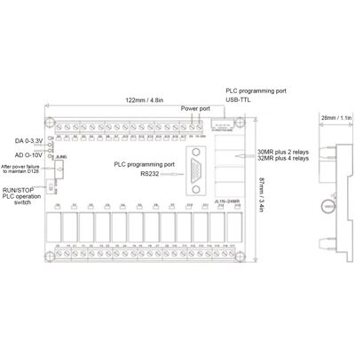 Unbranded FX1N-30MR PLC Controller Relay Output 10-28V Unbranded FX1N-30MR PLC Controller Relay Output 10-28V