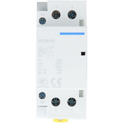 Unbranded Household DIN Rail Contactor 40A 2P Unbranded Household DIN Rail Contactor 40A 2P