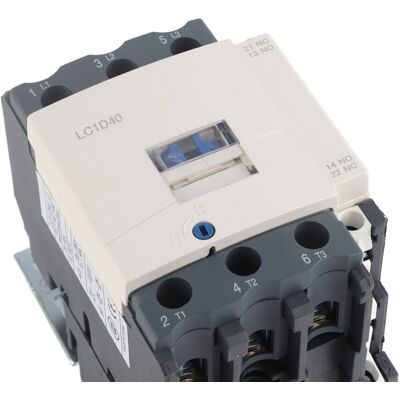 Unbranded LC1D40 AC Contactor 40A 220V 3 Pole 50/60Hz New Unbranded LC1D40 AC Contactor 40A 220V 3 Pole 50/60Hz New