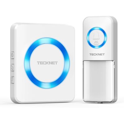 TeckNet Online Wireless Doorbell, IP65 Waterproof Plug in Doorbell with Battery Operate TeckNet Online Wireless Doorbell, IP65 Waterproof Plug in Doorbell with Battery Operate
