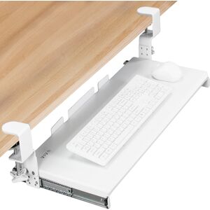 VIVO Large Height Adjustable Under Desk Keyboard Tray C-clamp Mount S VIVO Large Height Adjustable Under Desk Keyboard Tray C-clamp Mount S