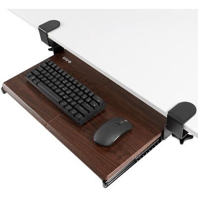 VIVO Small Keyboard Tray, Under Desk Pull Out with Extra Sturdy C Clamp Mount Sy VIVO Small Keyboard Tray, Under Desk Pull Out with Extra Sturdy C Clamp Mount Sy