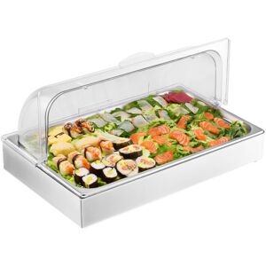 VEVOR Countertop Food Serving Display Container 1 x 1 Pan Stainless Steel Food VEVOR Countertop Food Serving Display Container 1 x 1 Pan Stainless Steel Food