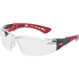 Bollé Bolle RUSH+ RUSHPPSI Safety Glasses - Red/Black Temples Clear Lens Bollé Bolle RUSH+ RUSHPPSI Safety Glasses - Red/Black Temples Clear Lens