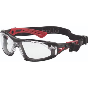 Bollé Bolle RUSH+ Safety Glasses Red/Black Temples + Foam & Strap Clear Lens Bollé Bolle RUSH+ Safety Glasses Red/Black Temples + Foam & Strap Clear Lens