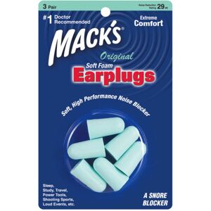 (3 Pairs / Pack) Mack's Original Soft Foam Earplugs MACKS Sleeping Studying Trav (3 Pairs / Pack) Mack's Original Soft Foam Earplugs MACKS Sleeping Studying Trav