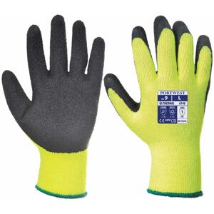 (X-Large, Yellow/Grey) Portwest - 1 Pair Pack Thermal Hand Protection Grip Glove (X-Large, Yellow/Grey) Portwest - 1 Pair Pack Thermal Hand Protection Grip Glove