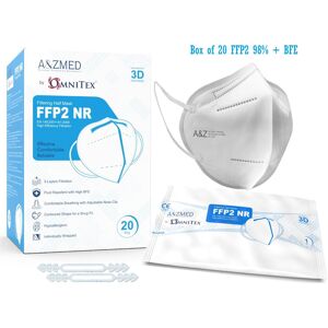 British Brand 20 OMNITEX 5Ply FFP2 FACE MASK 98% Efficiency With Fit Extender British Brand 20 OMNITEX 5Ply FFP2 FACE MASK 98% Efficiency With Fit Extender
