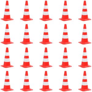 vidaXL 20x Reflective Traffic Cones Red and White 50 cm Road Traffic Sign vidaXL 20x Reflective Traffic Cones Red and White 50 cm Road Traffic Sign