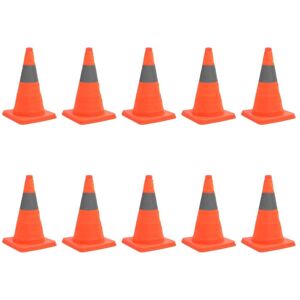 vidaXL 10x Pop-up Traffic Cones 42 cm Outdoor Foldable Traffic Road Signs vidaXL 10x Pop-up Traffic Cones 42 cm Outdoor Foldable Traffic Road Signs