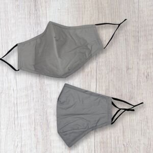 Love Kates Grey Plain Cotton Face Mask: Reusable, Double-Layer, Adjustable Ear Loops, Breat Love Kates Grey Plain Cotton Face Mask: Reusable, Double-Layer, Adjustable Ear Loops, Breat