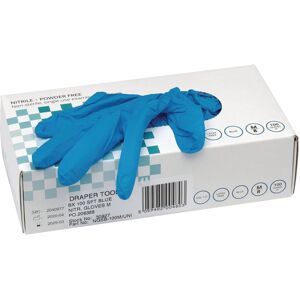 Draper Nitrile Gloves, Medium, Blue (Pack of 100) Draper Nitrile Gloves, Medium, Blue (Pack of 100)