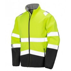 (S, Fluorescent Yellow/Black) Result Adults Safe-Guard Safety Soft Shell Jacket (S, Fluorescent Yellow/Black) Result Adults Safe-Guard Safety Soft Shell Jacket