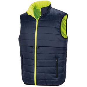 (L, Fluorescent Yellow/Navy) Result Safeguard Mens Reversible Soft Padded Safety (L, Fluorescent Yellow/Navy) Result Safeguard Mens Reversible Soft Padded Safety