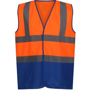 (M, Fluro Orange/Royal Blue) Regatta Mens Pro Two Tone Hi-Vis Vest (M, Fluro Orange/Royal Blue) Regatta Mens Pro Two Tone Hi-Vis Vest