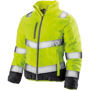 (XS, Fluorescent Yellow/Grey) Result Womens/Ladies Safe-Guard Soft Safety Jacket (XS, Fluorescent Yellow/Grey) Result Womens/Ladies Safe-Guard Soft Safety Jacket