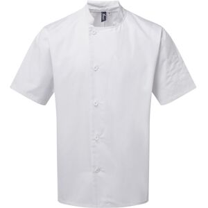 (XL, White) Premier Adults Unisex Essential Short Sleeve Chefs Jacket (XL, White) Premier Adults Unisex Essential Short Sleeve Chefs Jacket