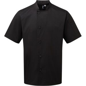 (XS, Black) Premier Adults Unisex Essential Short Sleeve Chefs Jacket (XS, Black) Premier Adults Unisex Essential Short Sleeve Chefs Jacket