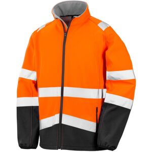 (XL, Fluorescent Orange/Black) Result Safeguard Mens Printable Safety Softshell (XL, Fluorescent Orange/Black) Result Safeguard Mens Printable Safety Softshell
