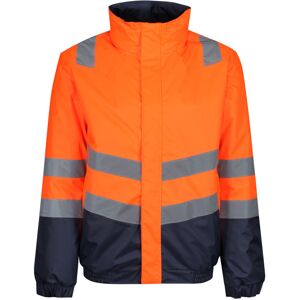 (M, Orange/Navy) Regatta Mens Bomber Waterproof Hi-Vis Jacket (M, Orange/Navy) Regatta Mens Bomber Waterproof Hi-Vis Jacket