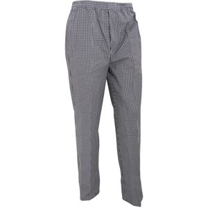 (2XL, Black/White Check) Premier Unisex Pull-on Chefs Trousers / Catering Workwe (2XL, Black/White Check) Premier Unisex Pull-on Chefs Trousers / Catering Workwe