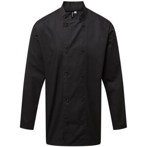 (XXL, Black) Premier Mens Coolchecker Long-Sleeved Chef Jacket (XXL, Black) Premier Mens Coolchecker Long-Sleeved Chef Jacket