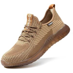 Unbranded (Khaki, 6.5 UK (women's)) Mens Safety Shoes Steel Toe Cap Work Boots Women Light Unbranded (Khaki, 6.5 UK (women's)) Mens Safety Shoes Steel Toe Cap Work Boots Women Light