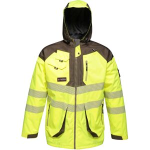 (XL, Yellow/Grey) Regatta Mens Hi-Vis Waterproof Reflective Parka Jacket (XL, Yellow/Grey) Regatta Mens Hi-Vis Waterproof Reflective Parka Jacket
