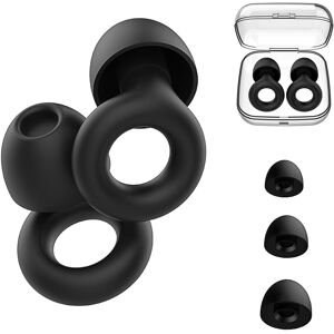 Unbranded (Black) Earplugs for sleep, reusable soft silicone earplugs for hearing protecti Unbranded (Black) Earplugs for sleep, reusable soft silicone earplugs for hearing protecti