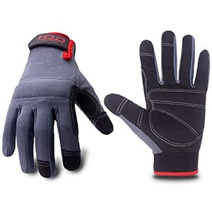 HLDD HANDLANDY Men's General Utility Light-Duty Mechanic Gloves with Touchscreen, Padded Palm & HLDD HANDLANDY Men's General Utility Light-Duty Mechanic Gloves with Touchscreen, Padded Palm &