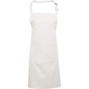 (One Size, White) Premier Ladies/Womens Colours Bip Apron With Pocket / Workwear (One Size, White) Premier Ladies/Womens Colours Bip Apron With Pocket / Workwear