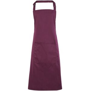 (One Size, Aubergine) Premier Ladies/Womens Colours Bip Apron With Pocket / Work (One Size, Aubergine) Premier Ladies/Womens Colours Bip Apron With Pocket / Work