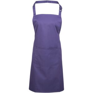 (One Size, Purple) Premier Ladies/Womens Colours Bip Apron With Pocket / Workwea (One Size, Purple) Premier Ladies/Womens Colours Bip Apron With Pocket / Workwea