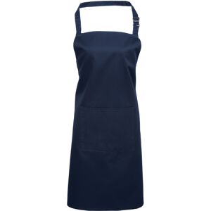 (One Size, Navy) Premier Ladies/Womens Colours Bip Apron With Pocket / Workwear (One Size, Navy) Premier Ladies/Womens Colours Bip Apron With Pocket / Workwear