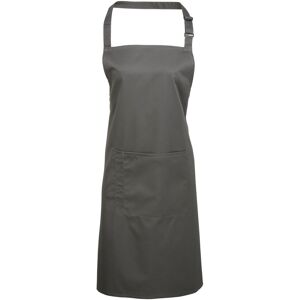 (One Size, Dark Grey) Premier Ladies/Womens Colours Bip Apron With Pocket / Work (One Size, Dark Grey) Premier Ladies/Womens Colours Bip Apron With Pocket / Work