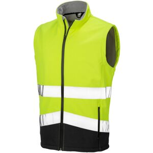 (S, Fluorescent Yellow/Black) Result Safeguard Mens Printable Safety Softshell G (S, Fluorescent Yellow/Black) Result Safeguard Mens Printable Safety Softshell G