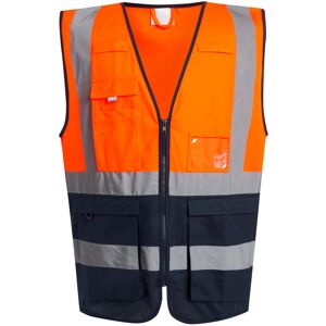 (S, Orange/Navy) Regatta Mens Pro Executive Hi-Vis Vest (S, Orange/Navy) Regatta Mens Pro Executive Hi-Vis Vest