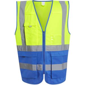 (XXL, Yellow/Royal Blue) Regatta Mens Pro Executive Hi-Vis Vest (XXL, Yellow/Royal Blue) Regatta Mens Pro Executive Hi-Vis Vest