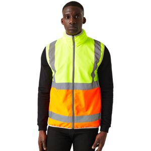 (XL, Yellow/Orange) Regatta Mens Pro Full Zip Hi-Vis Vest (XL, Yellow/Orange) Regatta Mens Pro Full Zip Hi-Vis Vest