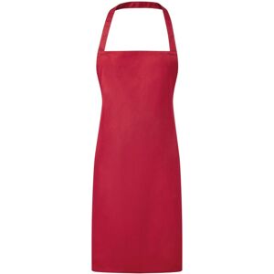 (One Size, Red) Premier Ladies/Womens Essential Bib Apron / Catering Workwear (One Size, Red) Premier Ladies/Womens Essential Bib Apron / Catering Workwear
