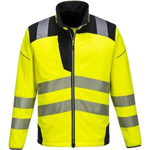 (L, Yellow/Black) Portwest Mens PW3 Hi-Vis Soft Shell Jacket (L, Yellow/Black) Portwest Mens PW3 Hi-Vis Soft Shell Jacket