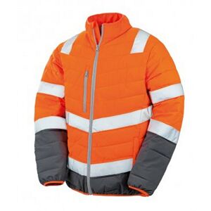 (XL, Fluorescent Orange/Grey) Result Mens Safe-Guard Soft Safety Jacket (XL, Fluorescent Orange/Grey) Result Mens Safe-Guard Soft Safety Jacket