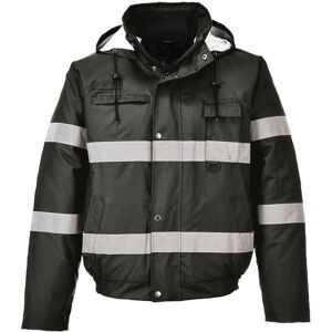 (S, Black) Portwest Iona Lite Reflective Work Bomber Jacket (S, Black) Portwest Iona Lite Reflective Work Bomber Jacket