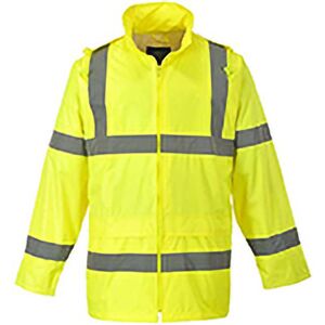 (XL, Yellow) Portwest Hi-Vis Rain Jacket (H440) / Safetywear / Workwear (XL, Yellow) Portwest Hi-Vis Rain Jacket (H440) / Safetywear / Workwear