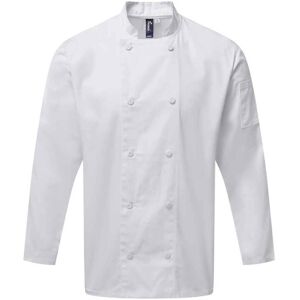 (4XL, White) Premier Mens Coolchecker Long-Sleeved Chef Jacket (4XL, White) Premier Mens Coolchecker Long-Sleeved Chef Jacket