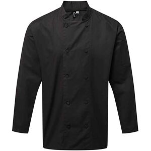 (4XL, Black) Premier Mens Coolchecker Long-Sleeved Chef Jacket (4XL, Black) Premier Mens Coolchecker Long-Sleeved Chef Jacket