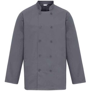 (5XL, Steel) Premier Mens Long-Sleeved Chef Jacket (5XL, Steel) Premier Mens Long-Sleeved Chef Jacket