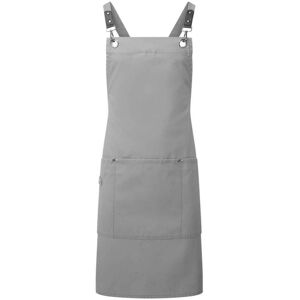 (One Size, Dark Grey) Premier Cross Back Clip Bib Apron (One Size, Dark Grey) Premier Cross Back Clip Bib Apron