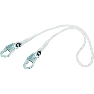 3M Protecta PRO 1385501 Rope Restraint Lanyard 6' White 2 Snap Hooks 310 lb. 3M Protecta PRO 1385501 Rope Restraint Lanyard 6' White 2 Snap Hooks 310 lb.